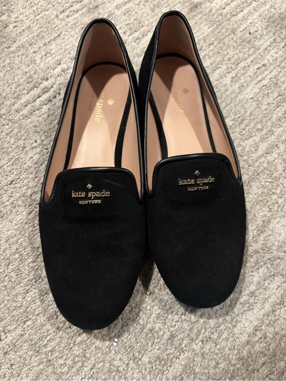 kate spade Black Suede Loafers - Women's size 8.5